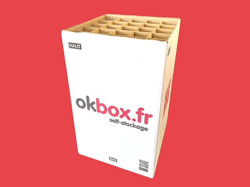 okbox garde meuble Evreux box stockage Carton 100 verres