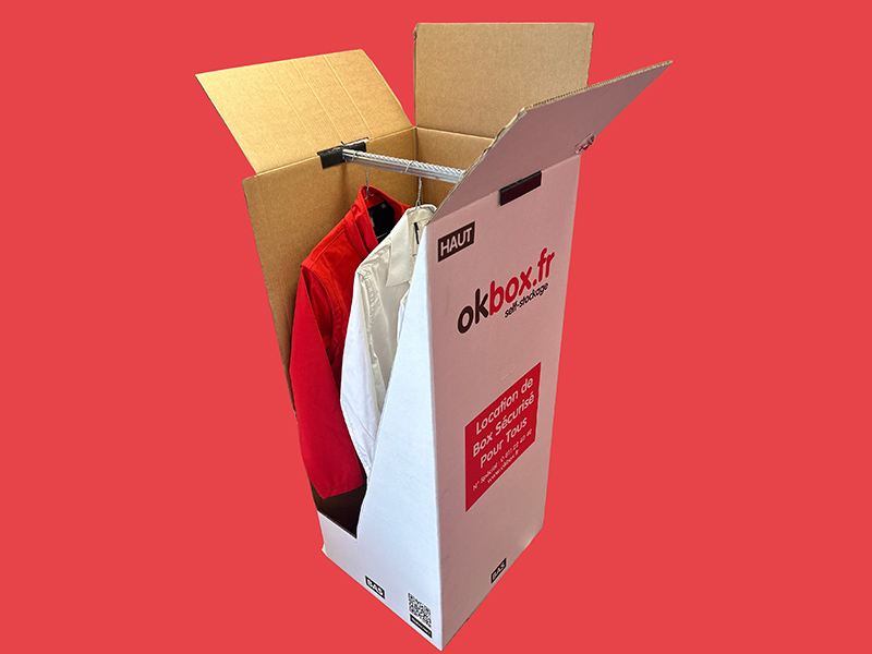 okbox garde meuble Evreux box stockage Carton penderie
